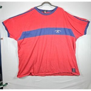 Polo Jeans Co Ralph Lauren 4XL Red Blue Colorblock Shirt Big Size